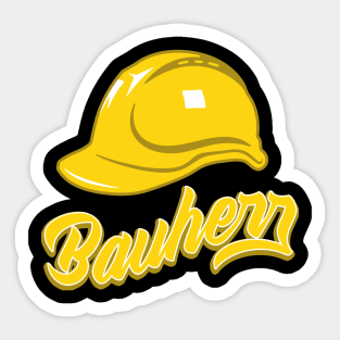 Bauherr Baustelle Hausbau Bauherren Sticker